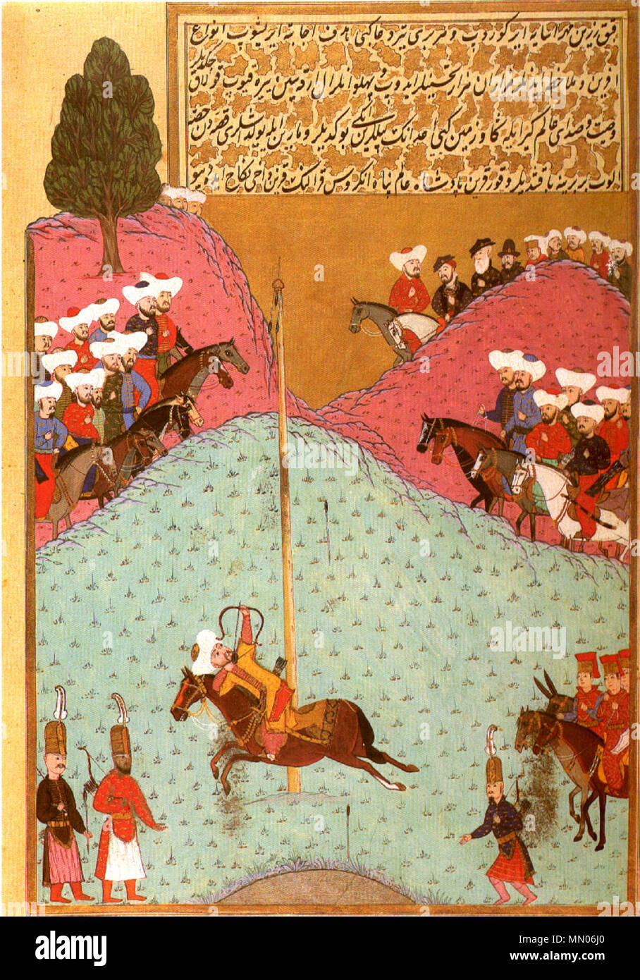 sultan-murad-ii-at-archery-practice-hazine-1523-folio-138a-1584