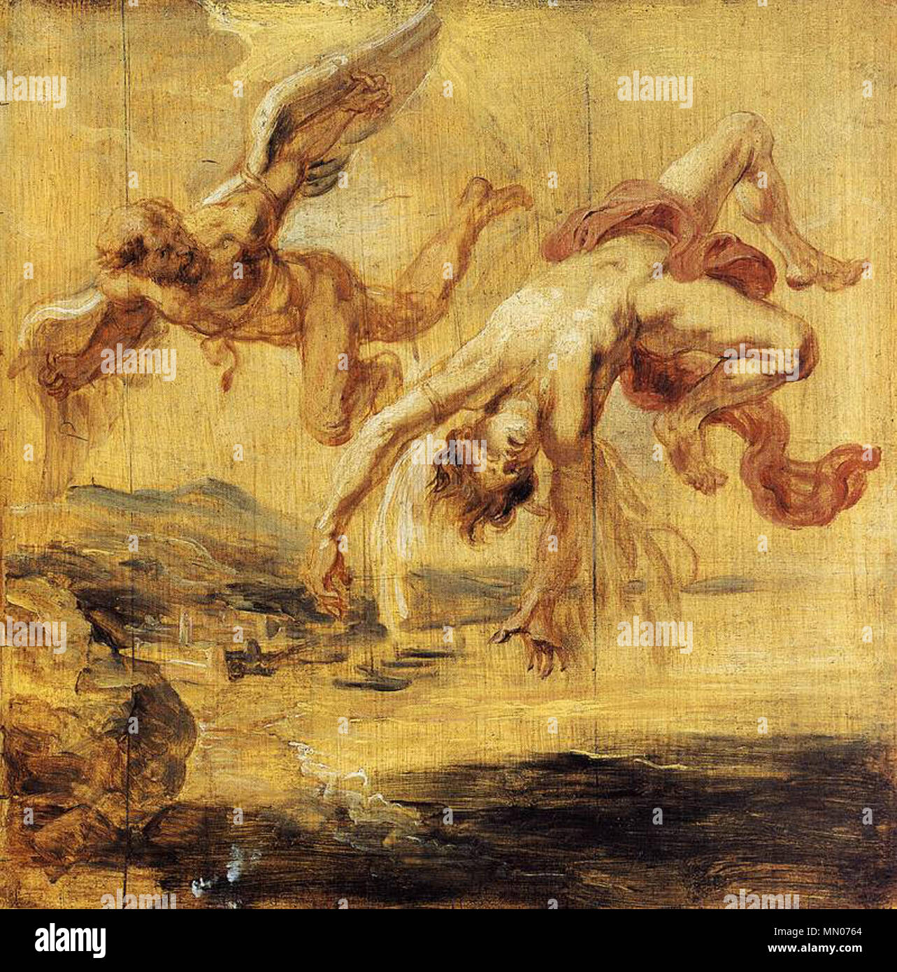 The Fall of Icarus. 1636. Rubens, Peter Paul - The Fall of Icarus Stock ...