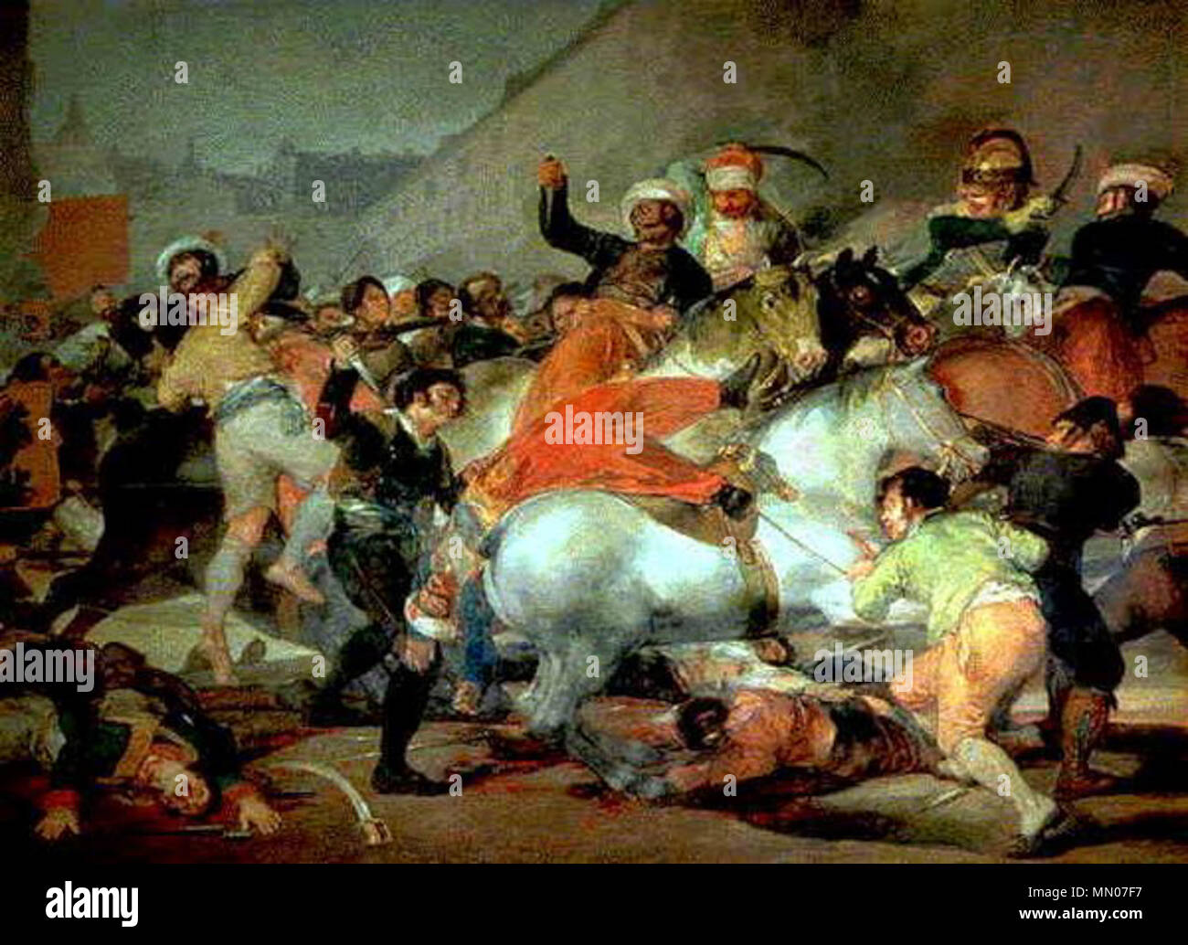 . Spanish painter, printmaker, lithographer, engraver and etcher Il 2 maggio 1808 (Francisco Goya) Stock Photo