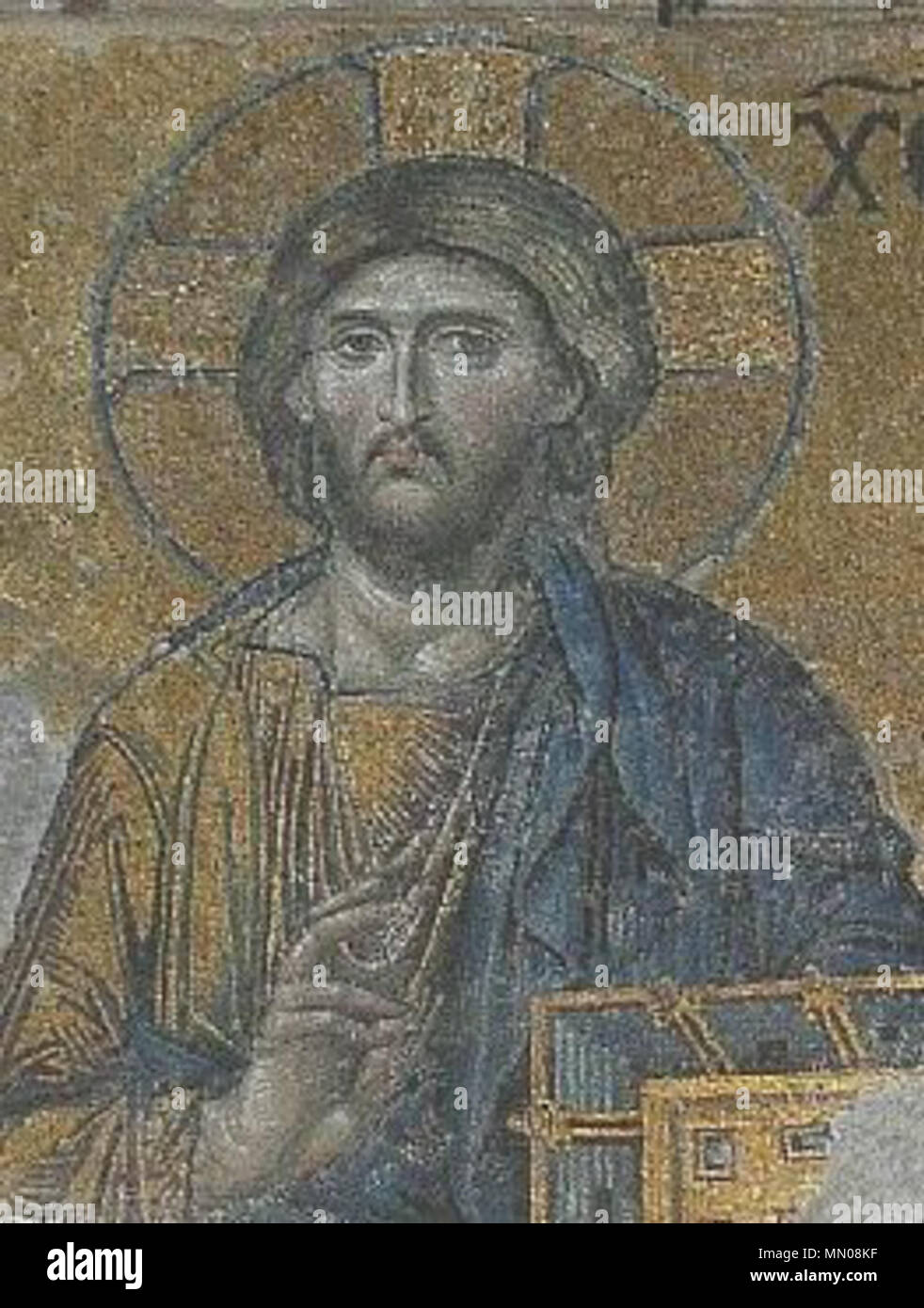 . English: Detail with Christ Pantocrator ('Christ as ruler of the ...