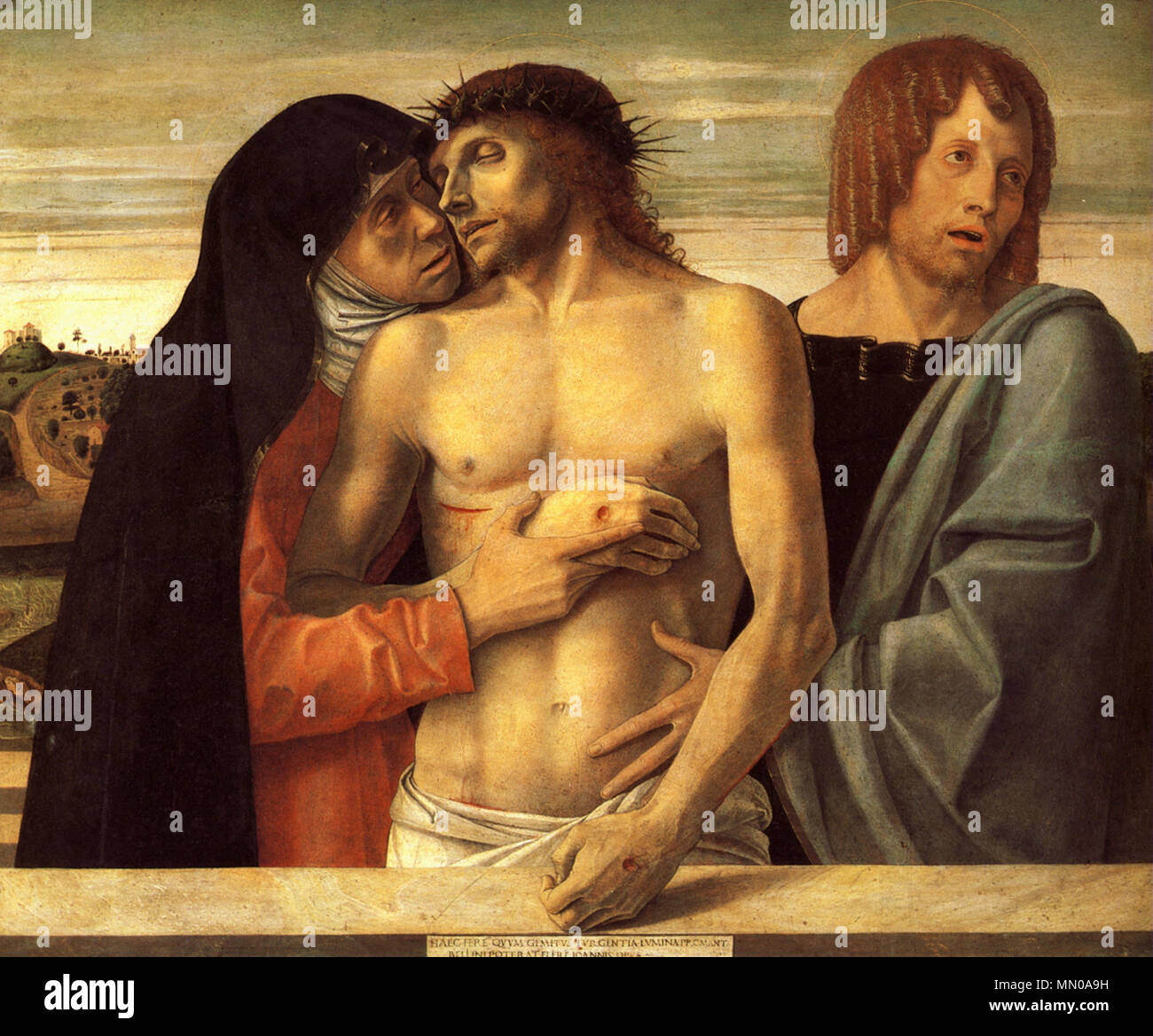 Giovanni Bellini - Dead Christ Supported by the Madonna and St John ...