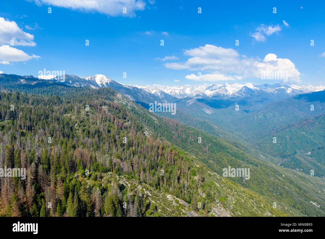 The amazing view from Moro Rock to Sierra Nevada, Mount Whitney 