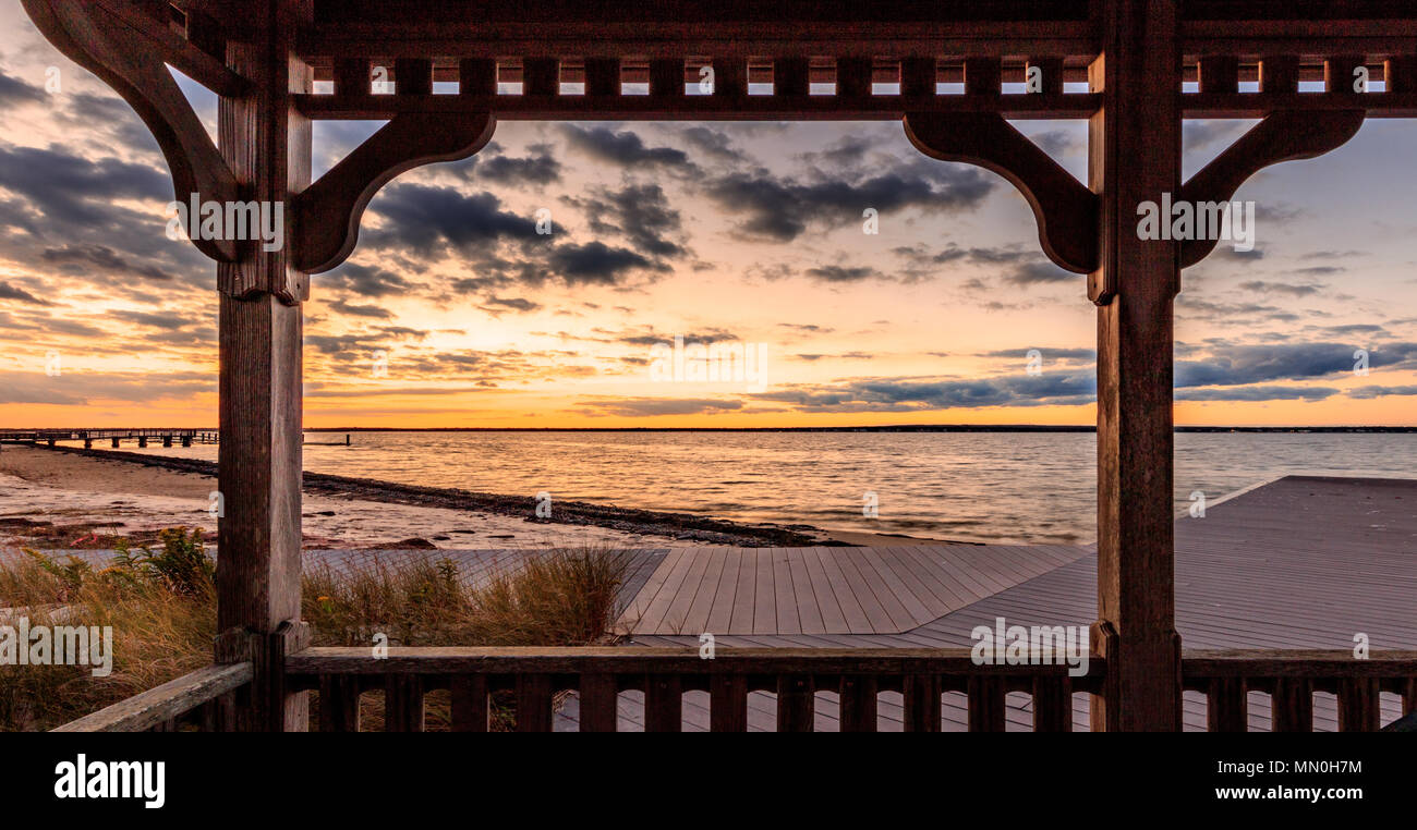 Long Island sunset Stock Photo