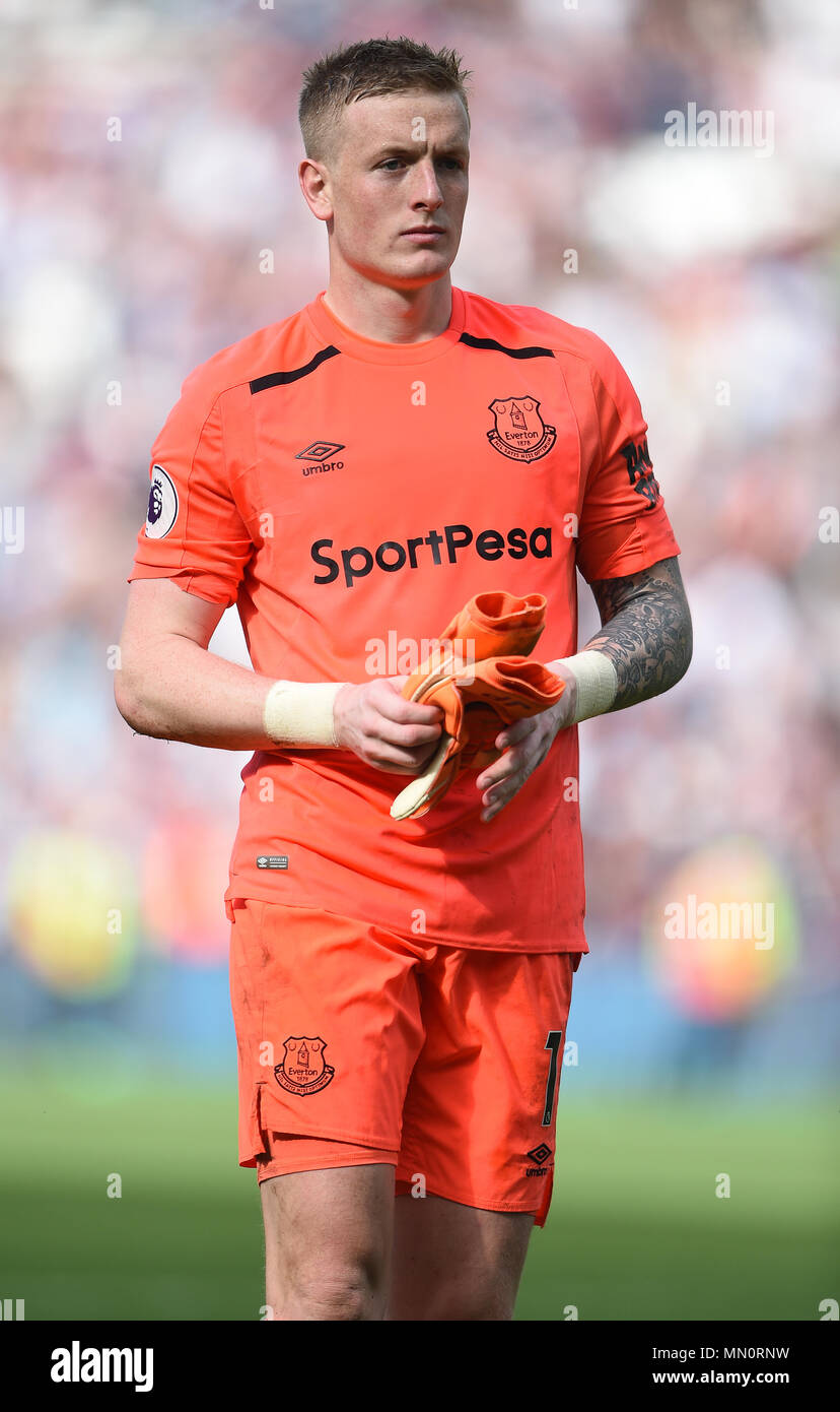 Everton Goalkeeper Jordan Pickford After The Premier League Match At 