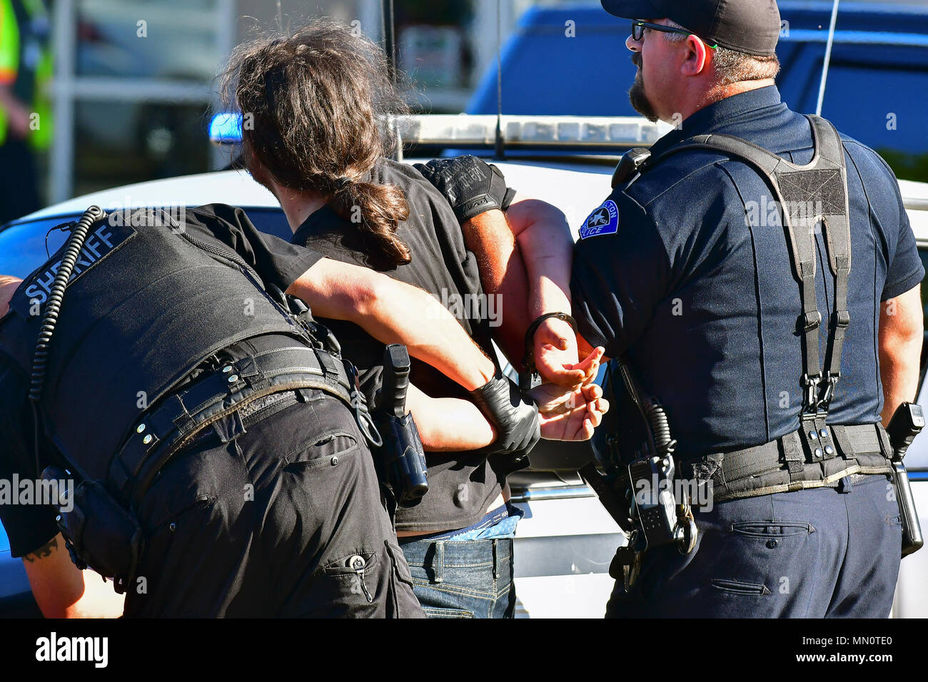 American police arrest man hi-res stock photography and images - Alamy