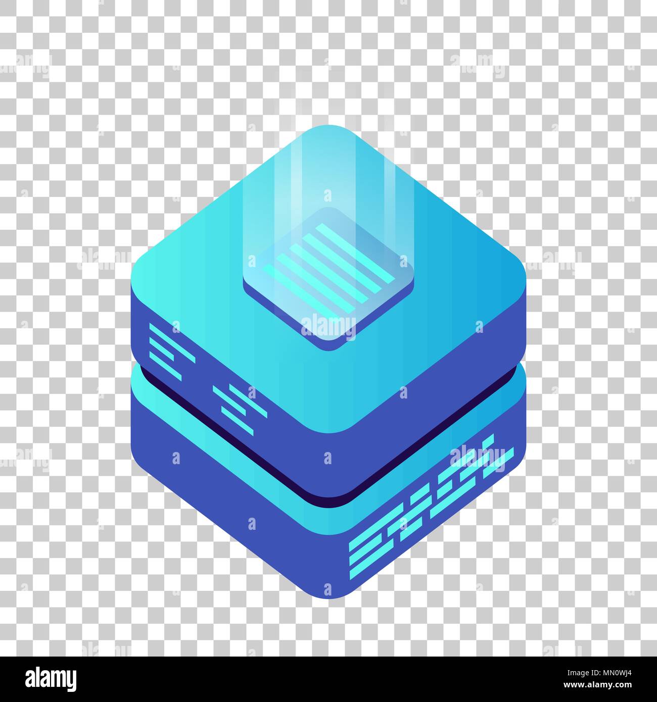 Mining bitcoin server vector icon in isometric style. Blockchain crypto  money farm datacenter illustration on isolated transparent background. Block  c Stock Vector Image & Art - Alamy