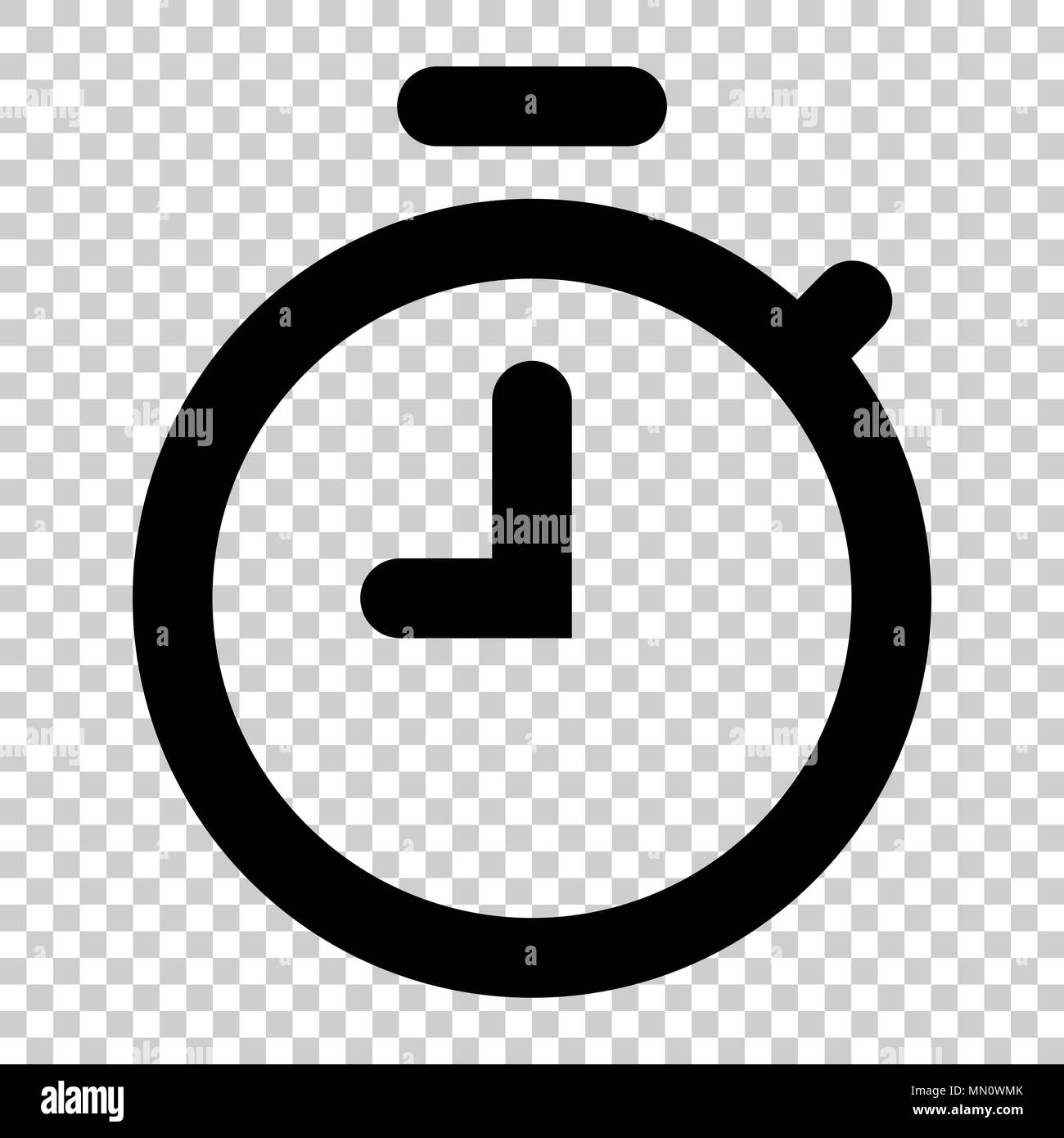 Clock timer icon in flat style. Time alarm illustration on isolated ...