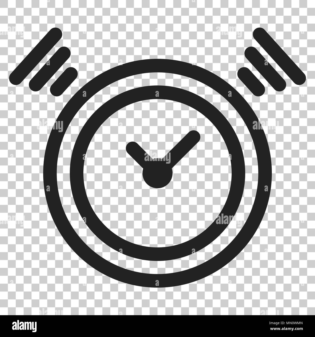 Clock timer icon in flat style. Time alarm illustration on isolated ...