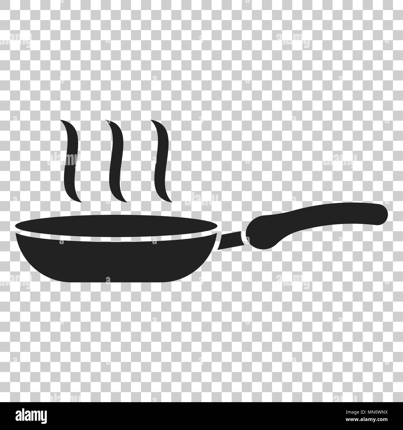 Frying Pan Icon In Flat Style Cooking Pan Illustration On Isolated Transparent Background Skillet Kitchen Equipment Business Concept Stock Vector Image Art Alamy