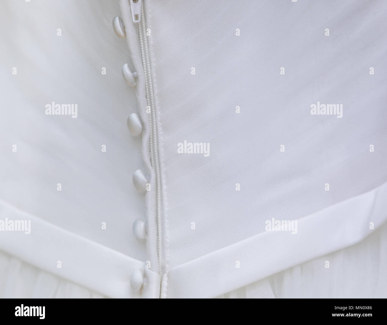 detail image of the back of a wedding dress Stock Photo