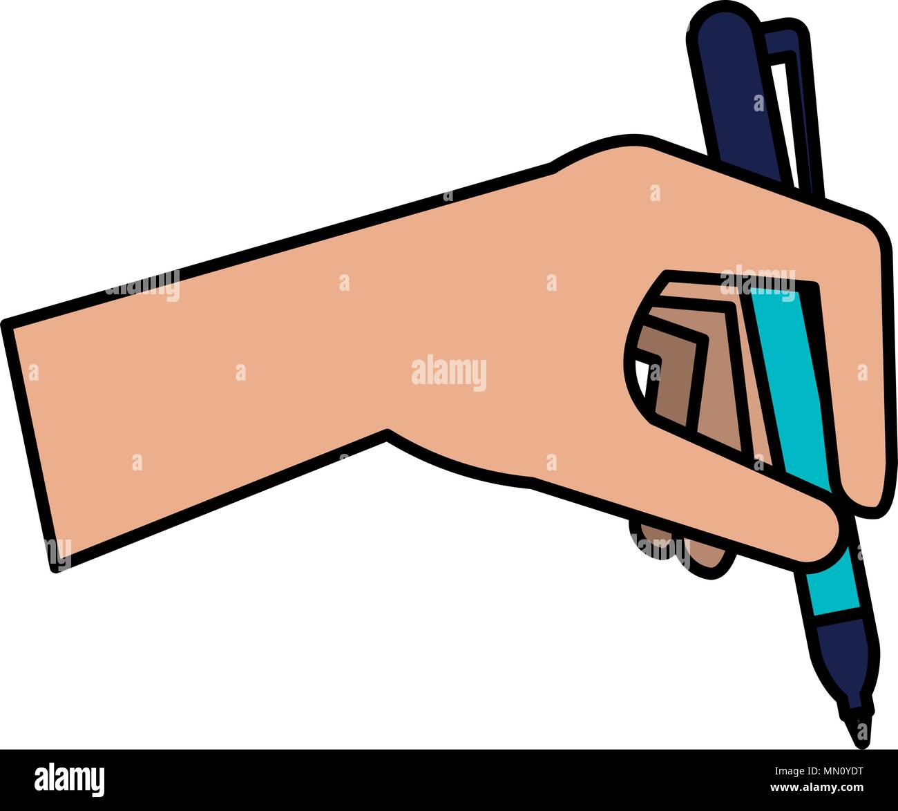 hand writing with pen vector illustration design Stock Vector Image ...