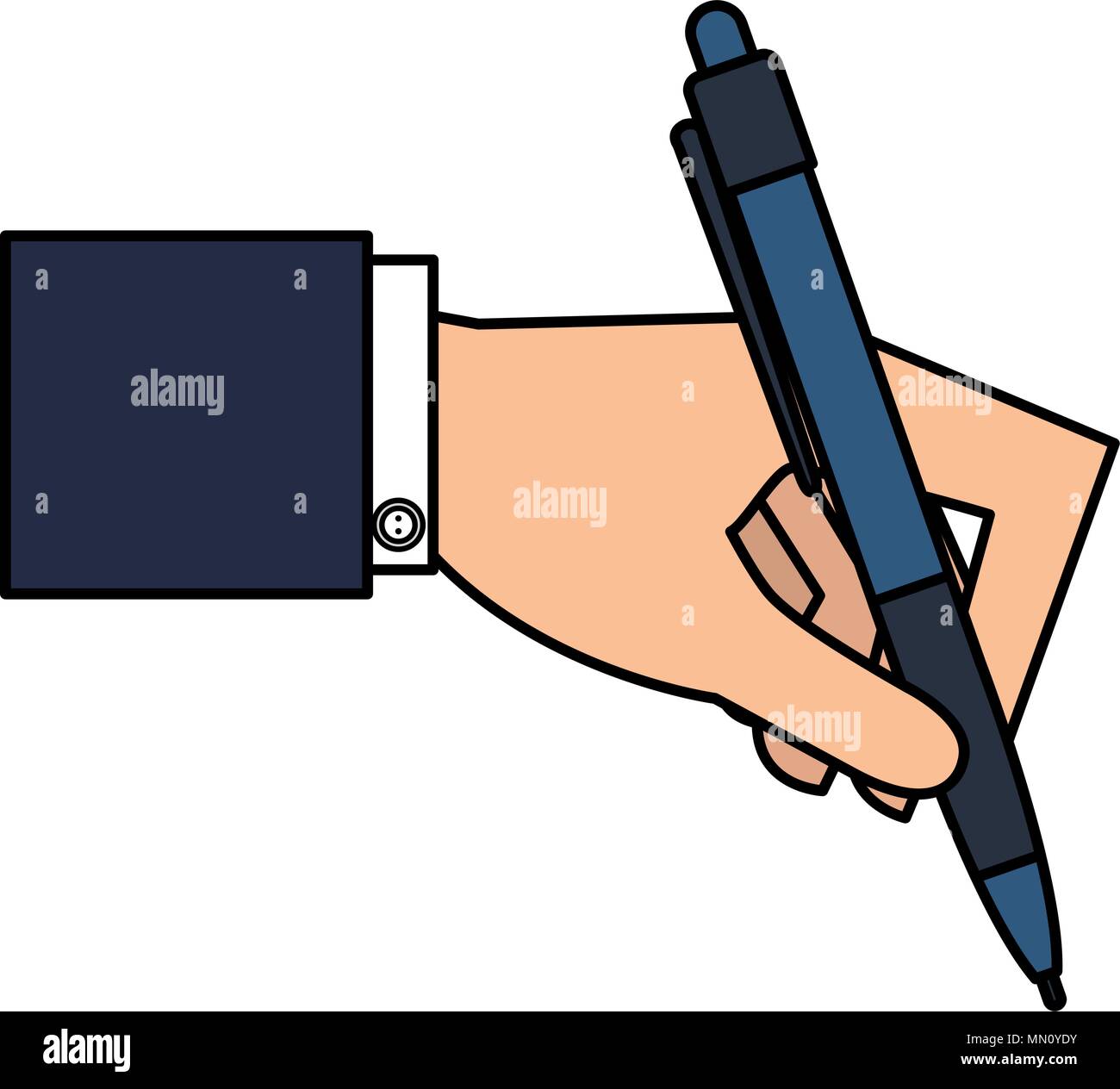 hand writing with pen vector illustration design Stock Vector Image ...