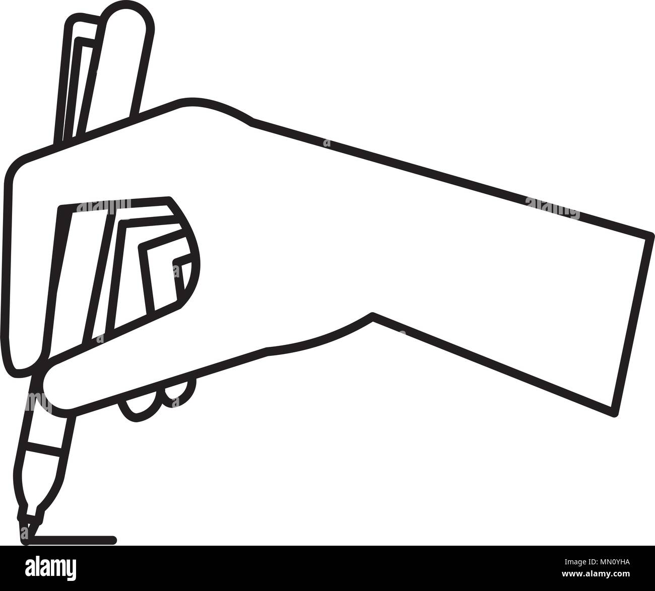 hand writing with pen vector illustration design Stock Vector Image ...