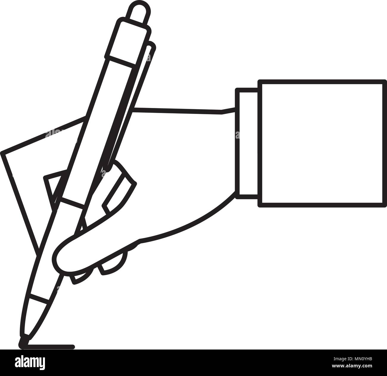 hand writing with pen vector illustration design Stock Vector Image ...