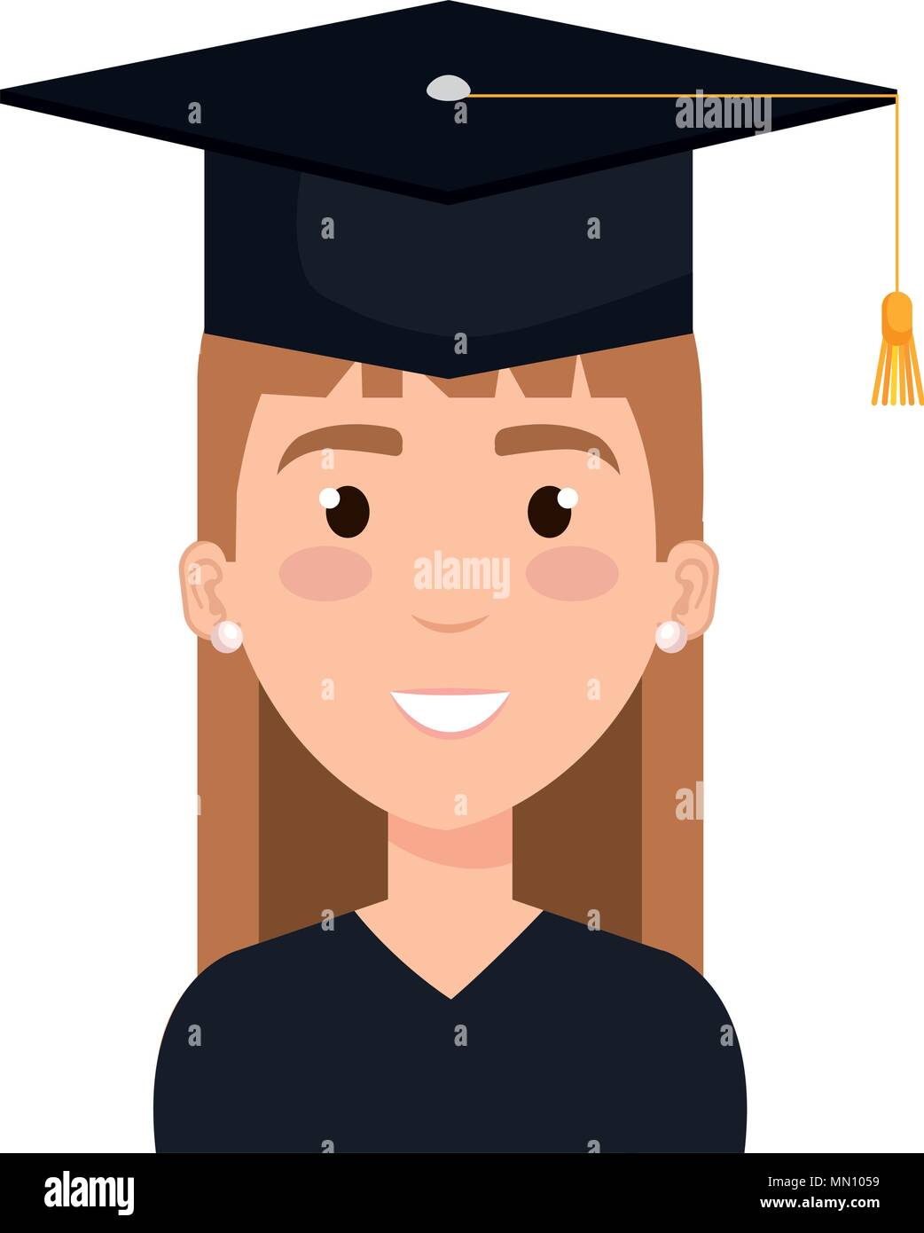 woman student graduating with uniform Stock Vector Image & Art - Alamy