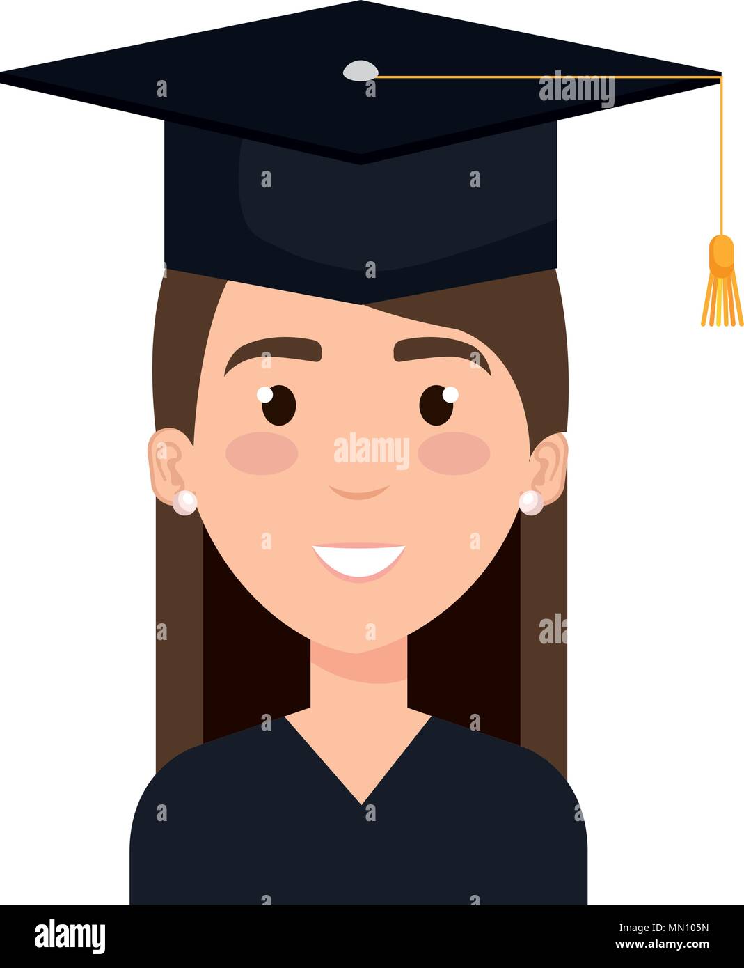 woman student graduating with uniform Stock Vector Image & Art - Alamy