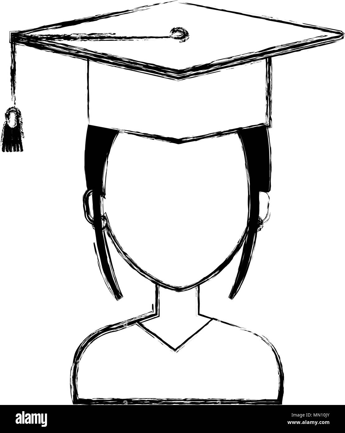 woman student graduating with uniform Stock Vector Image & Art - Alamy