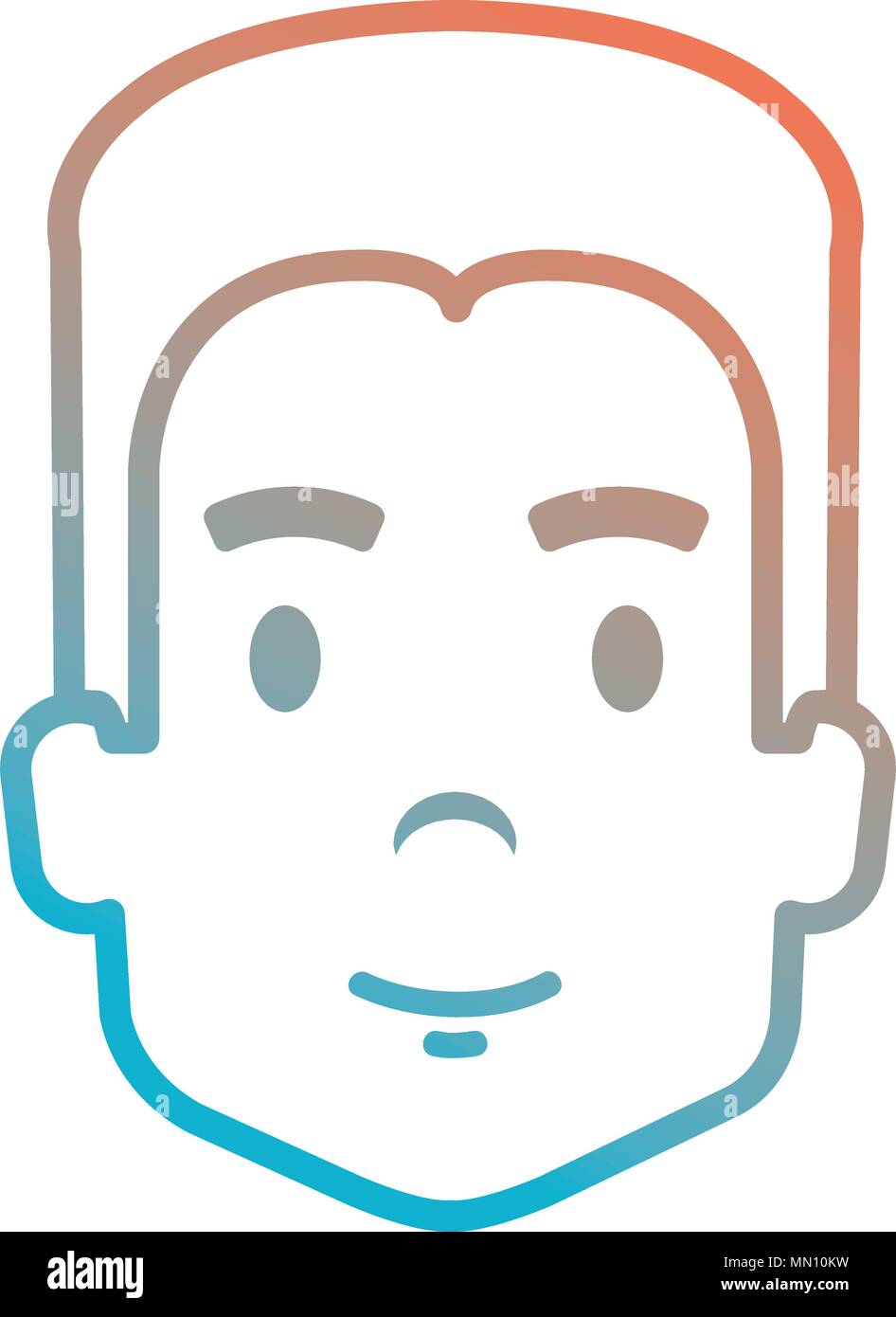 young man head avatar character Stock Vector Image & Art - Alamy