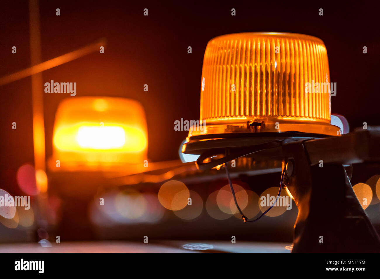 Orange emergency light close Stock Photo Alamy