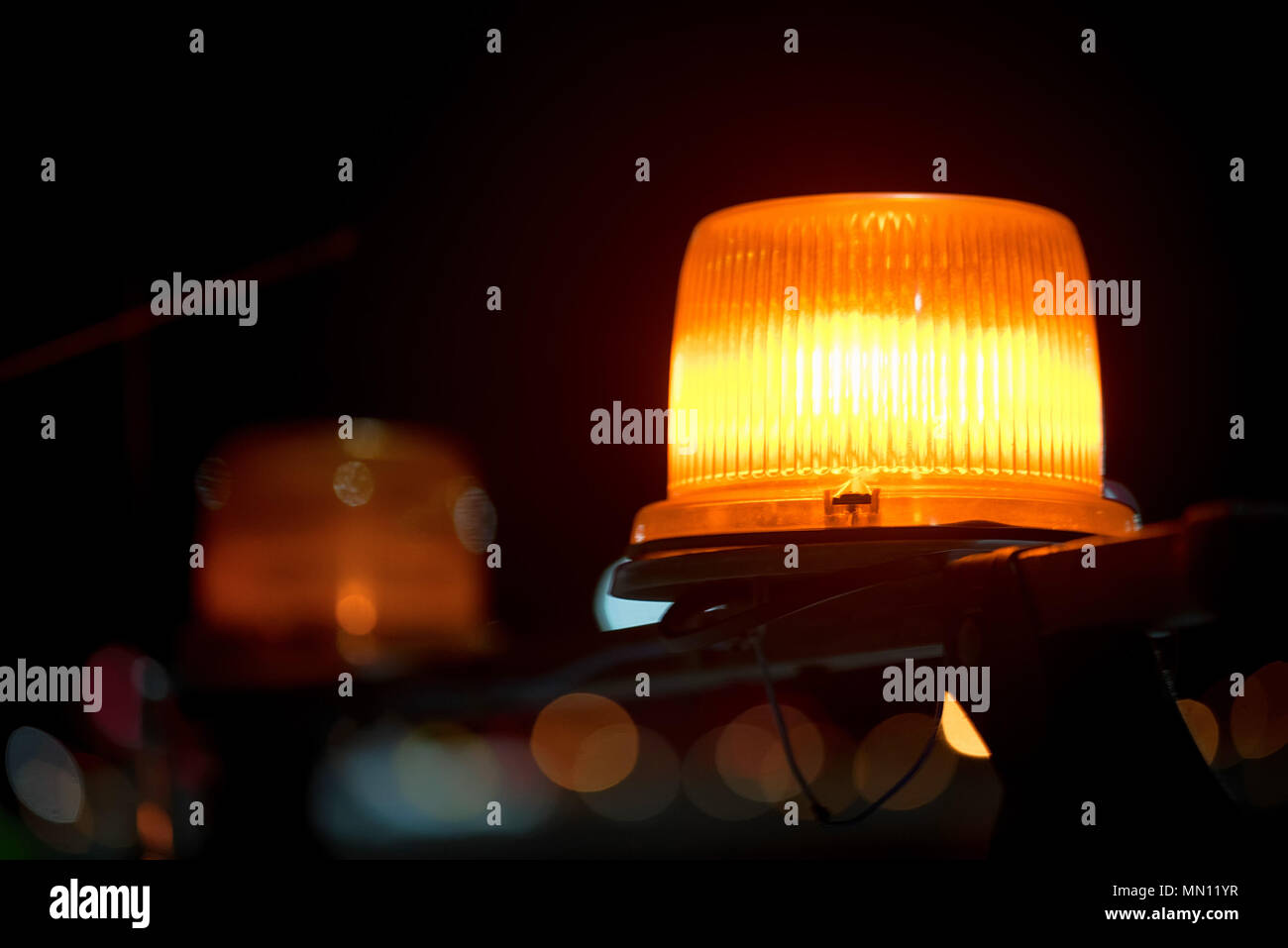 Orange emergency light close Stock Photo Alamy