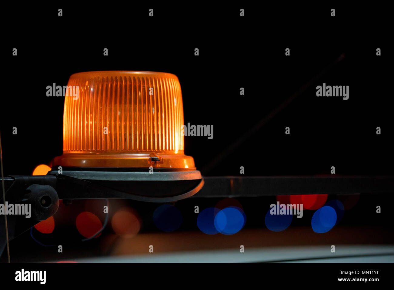 Orange emergency light close Stock Photo Alamy
