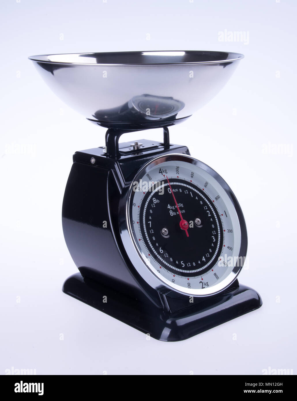 scales for kitchen or black kitchen scales Stock Photo Alamy