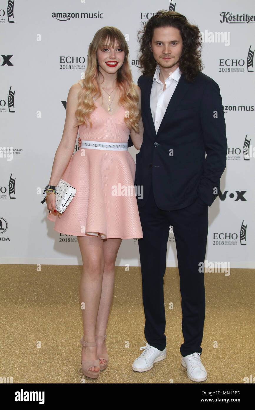 ECHO music 2018 at Messe (fair) - Arrivals Featuring: Lina Larissa Strahl mit Freund Tilman Poerzgen Where: Berlin, Germany When: 13 Apr 2018 Credit: Becher/WENN.com Stock Photo - Alamy