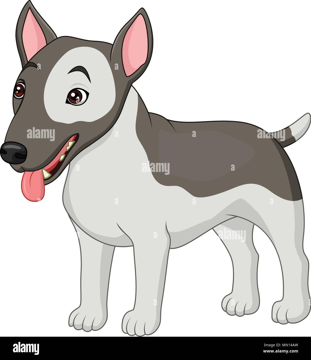 Cartoon cute bull terrier dog hi-res stock photography and images - Alamy