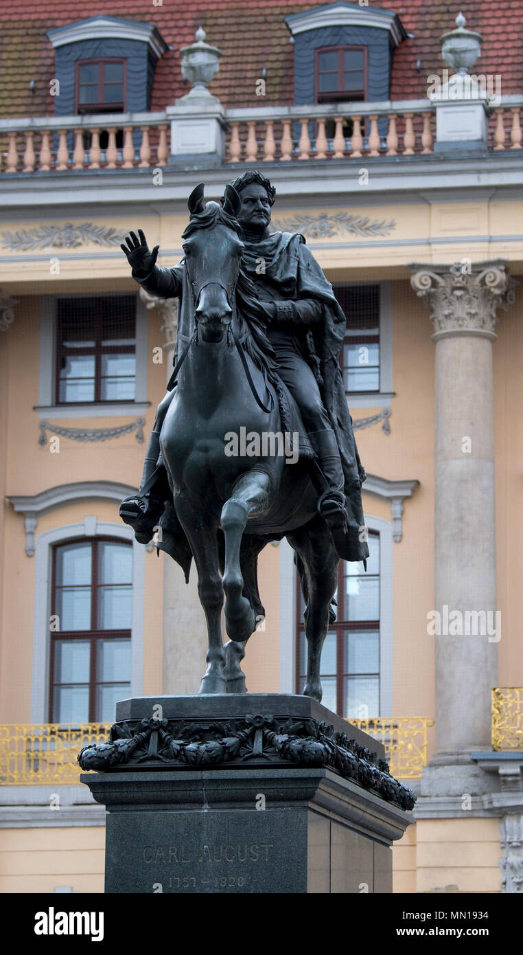 Equestrian statue carl august weimar hi-res stock photography and ...