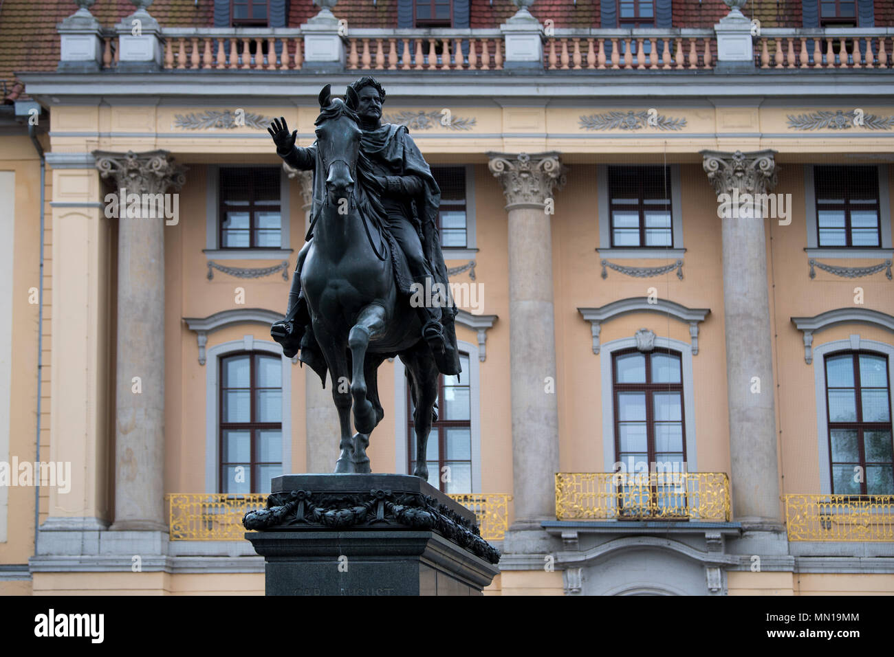 Equestrian statue carl august weimar hi-res stock photography and ...