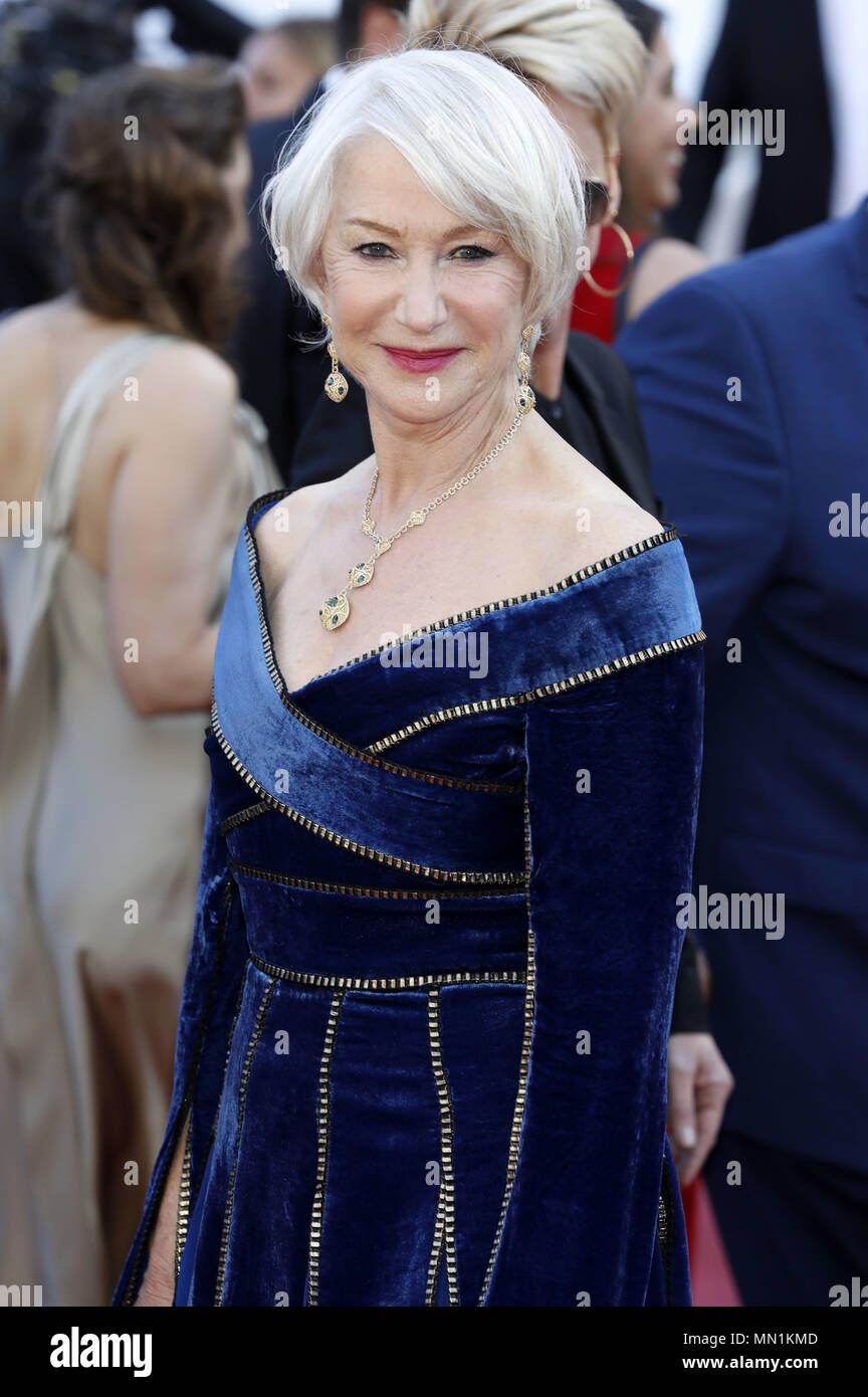 Helen Mirren attending the 'Girls of the Sun / Les filles du soleil' premiere during the 71st Cannes Film Festival at the Palais des Festivals on May 12, 2018  in Cannes, France | Verwendung weltweit Stock Photo