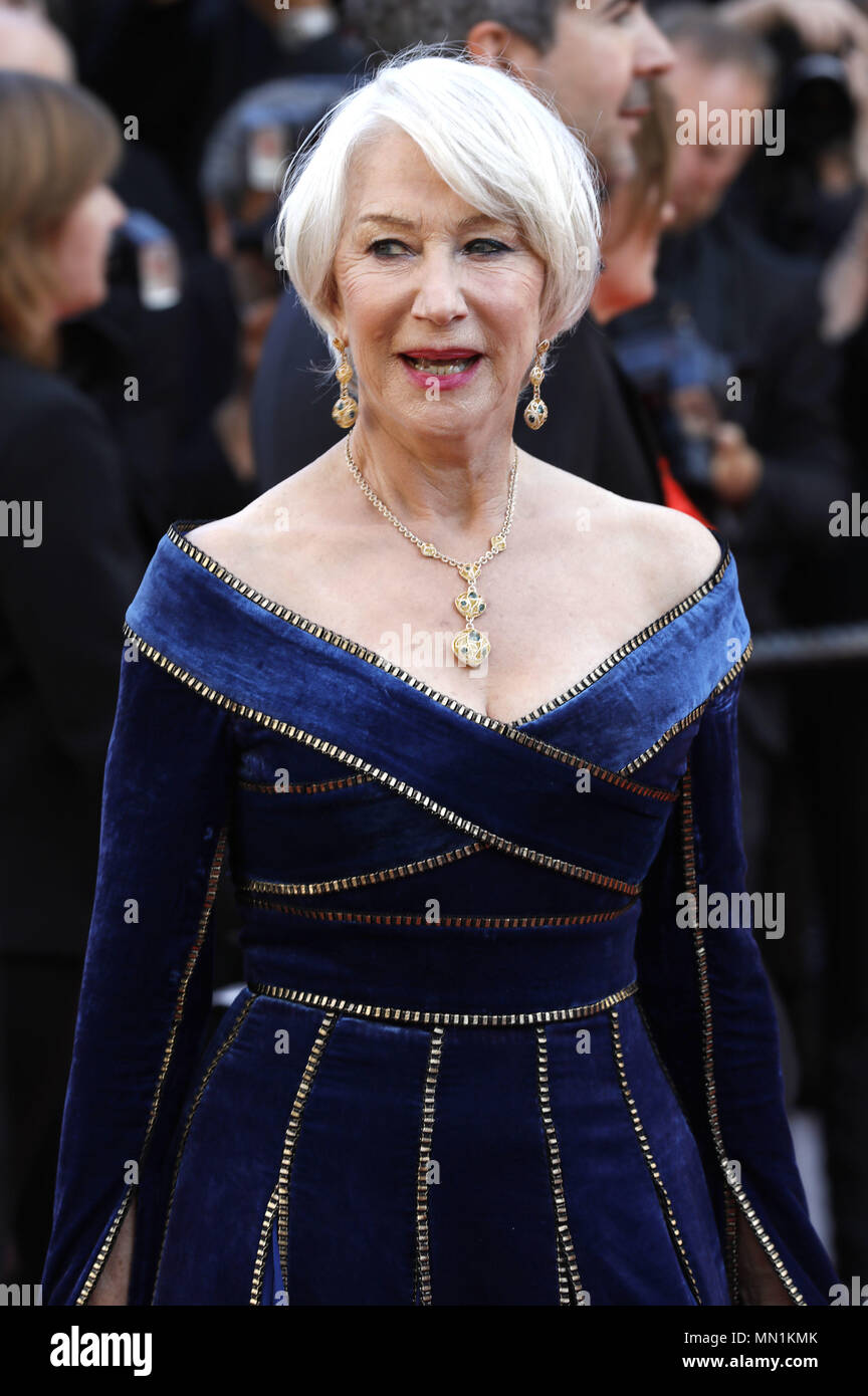 Helen Mirren attending the 'Girls of the Sun / Les filles du soleil' premiere during the 71st Cannes Film Festival at the Palais des Festivals on May 12, 2018  in Cannes, France | Verwendung weltweit Stock Photo
