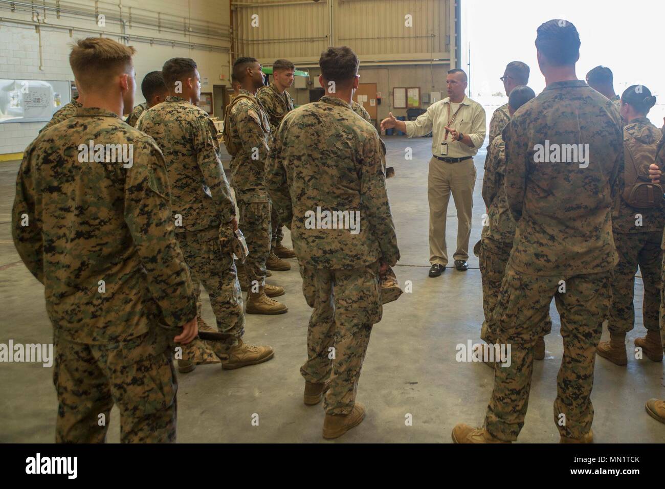 Marines tour the depot-level maintenance facility at Marine Corps ...