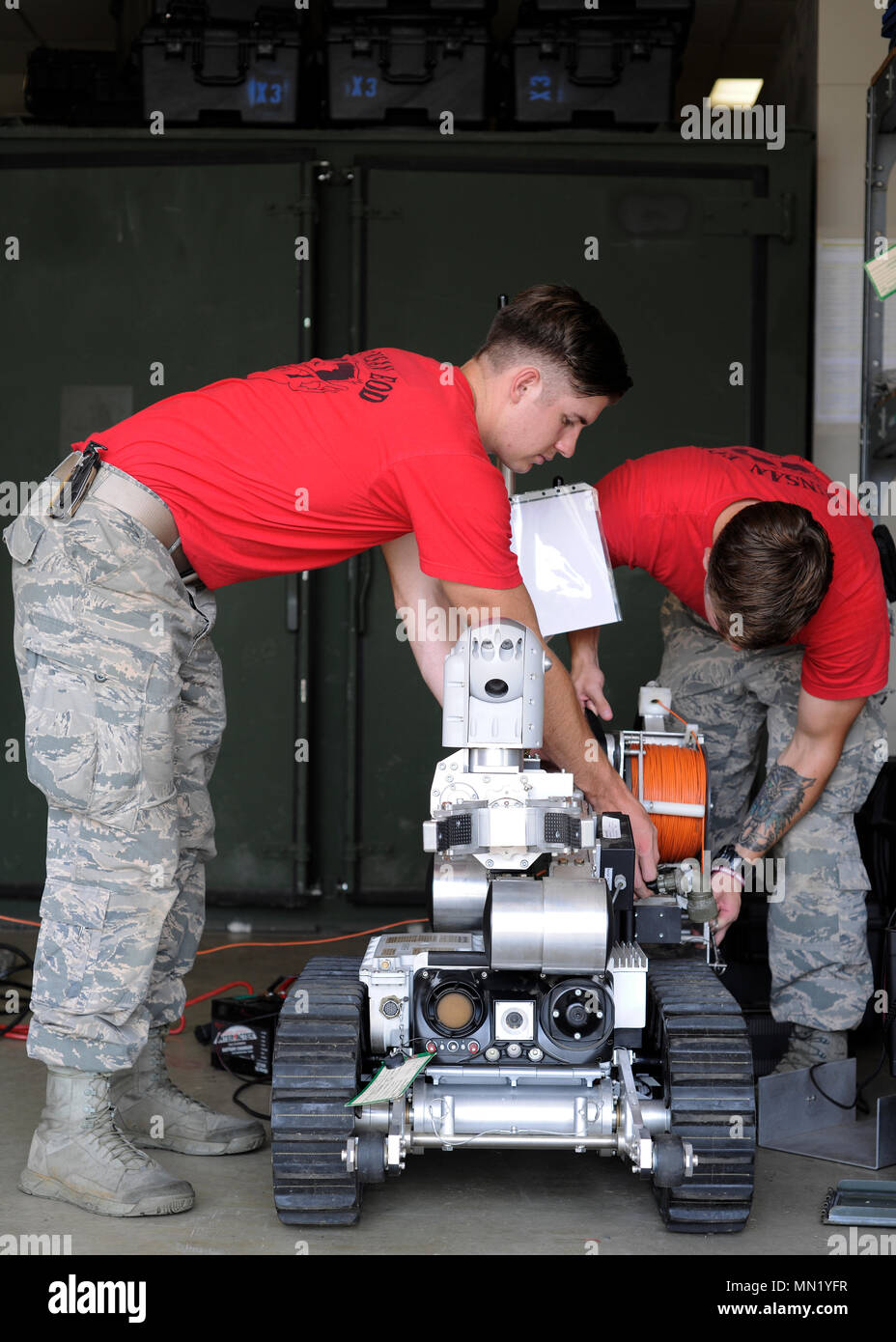 Airmen from the 8th Civil Engineer Squadron EOD team operated an Air ...