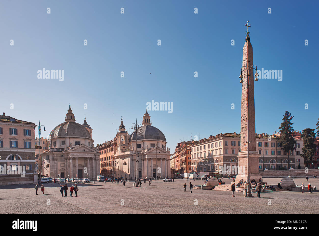 Italy, Rome, March 14 / 2018 People's Square (Piazza del Popolo), view ...