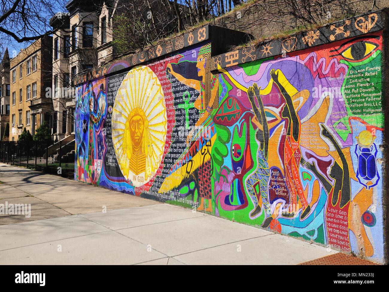 Chicago, Illinois, USA. One of the city's most interesting and yet unheralded neighborhoods is Bronzeville on Chicago's South Side. Stock Photo