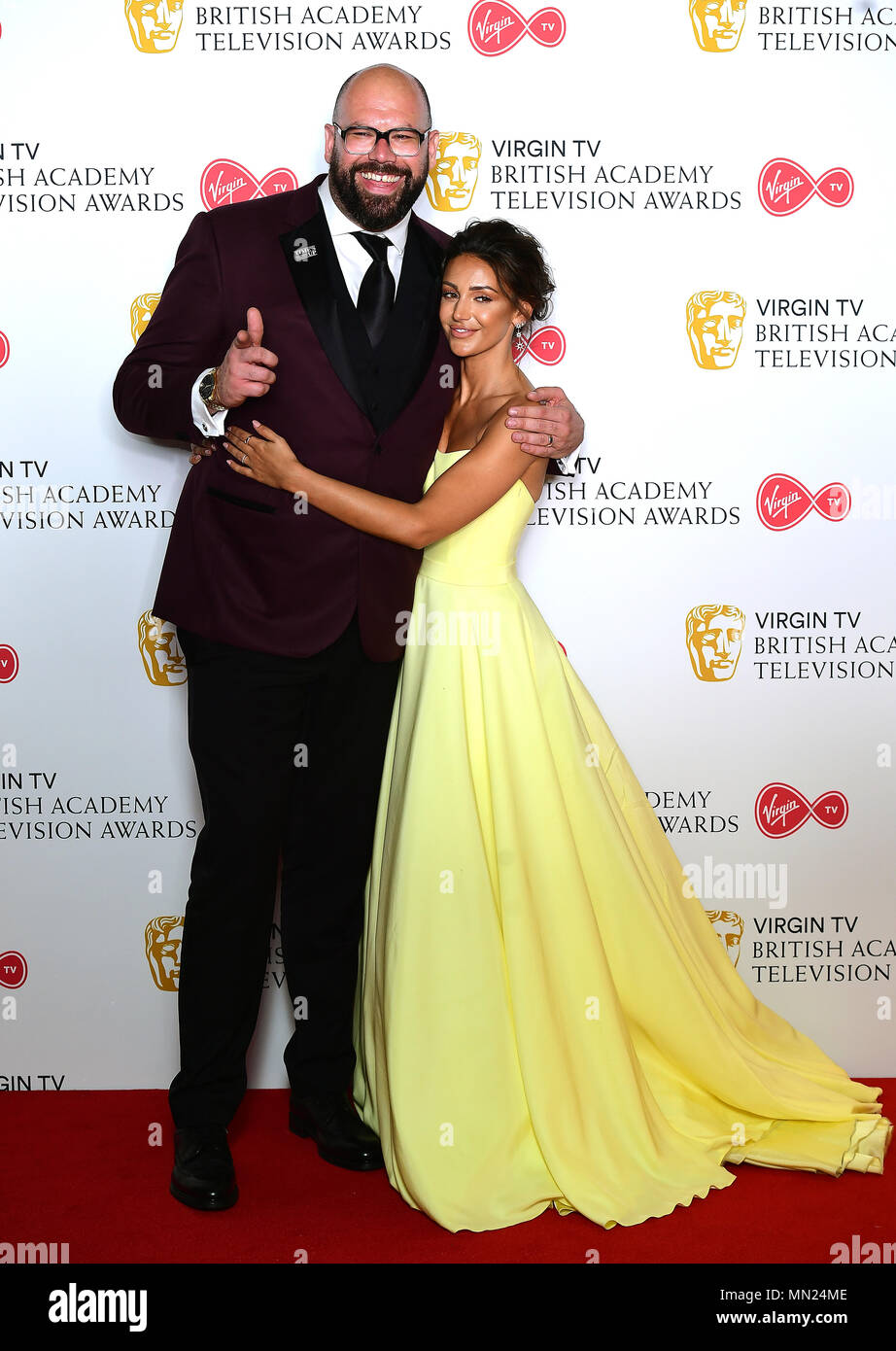 Tom Davis and Michelle Keegan in the press room at the Virgin TV British  Academy Television Awards 2018 held at the Royal Festival Hall, Southbank  Centre, London Stock Photo - Alamy