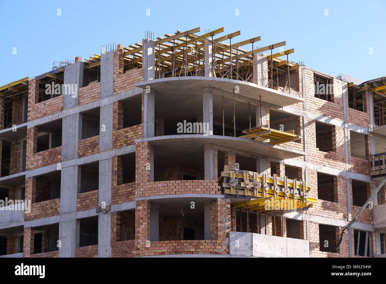 Build large residential buildings. Stock Photo