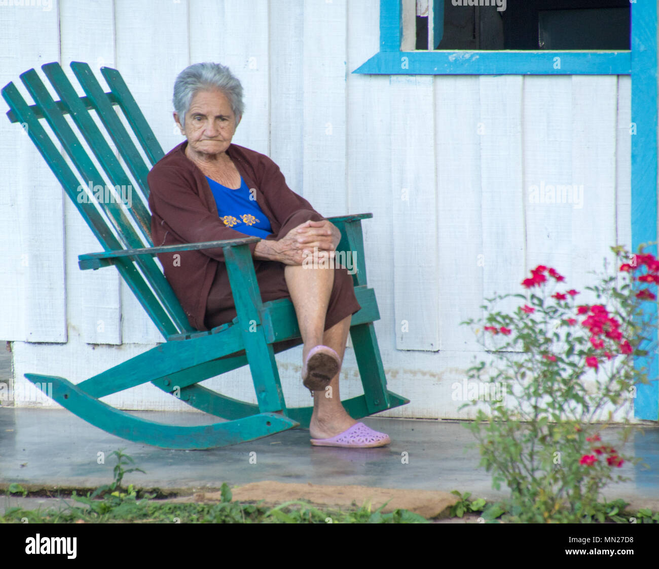 Old Woman Rocking Chair Stock Photos Old Woman Rocking Chair