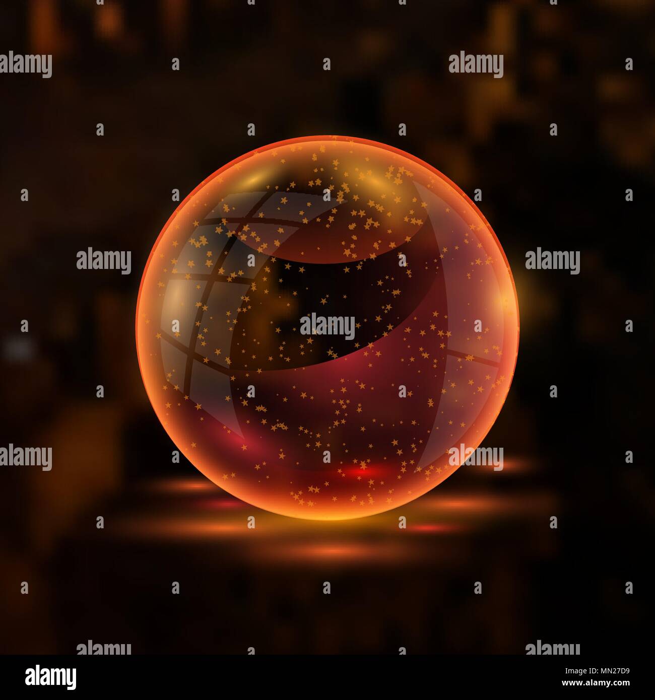 3d orange textured vector sphere. Stock Vector