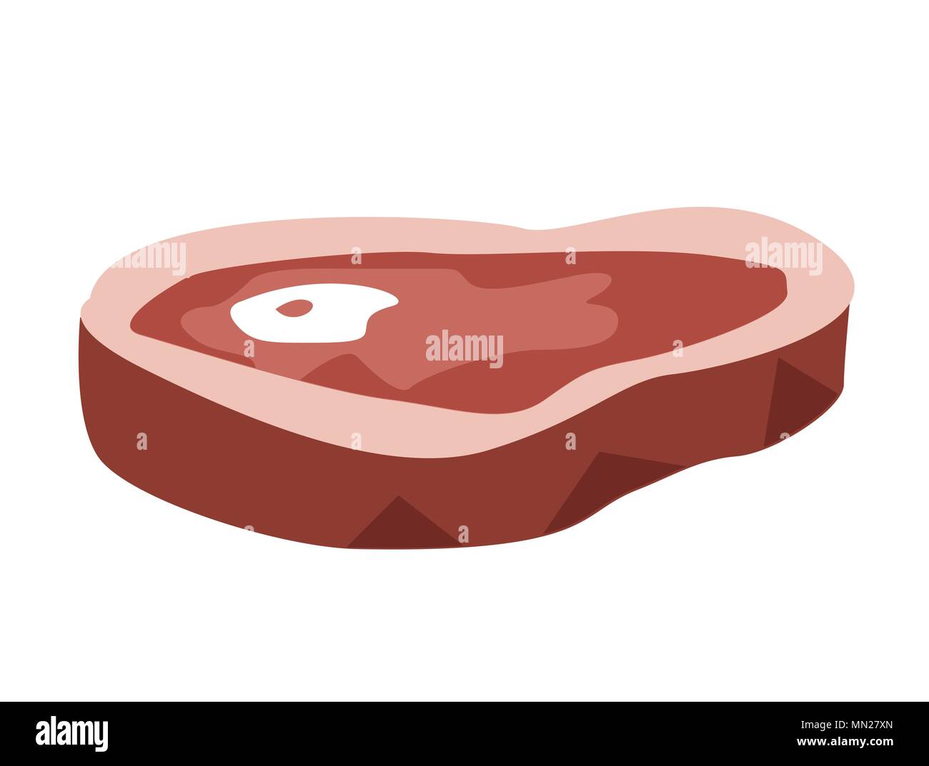 Cartoon ham vector illustration on white background Stock Vector Image