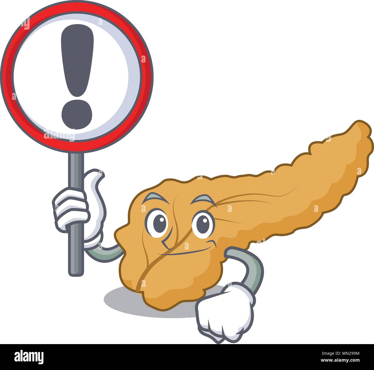 With sign pancreas character cartoon style Stock Vector Image & Art - Alamy