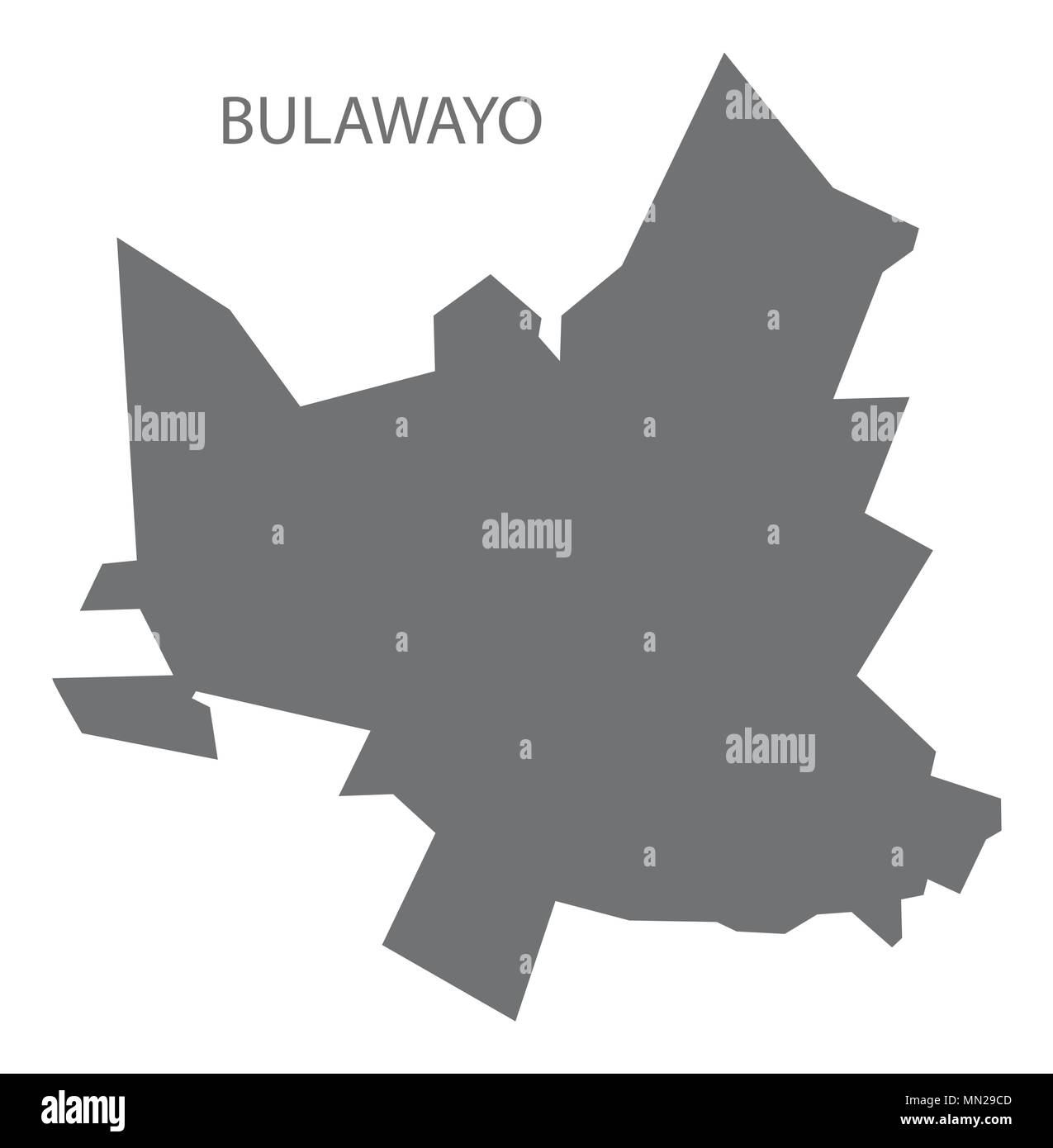 Bulawayo Map Of Zimbabwe Grey Illustration Shape Stock Vector Image And Art Alamy 3332