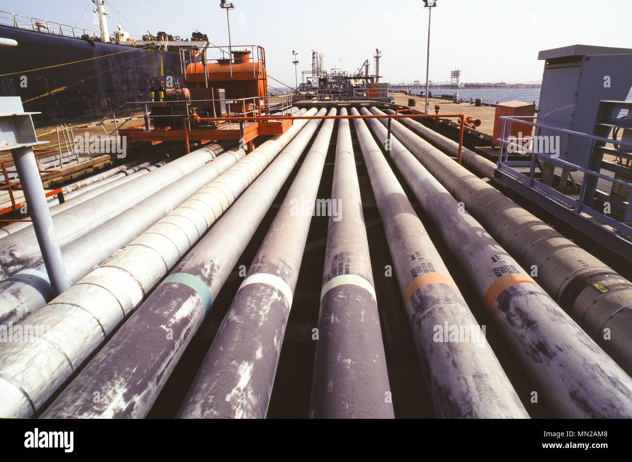 Mina Al Ahmadi Refinery and oil exporting terminal, 45 km south of Kuwait City is the main