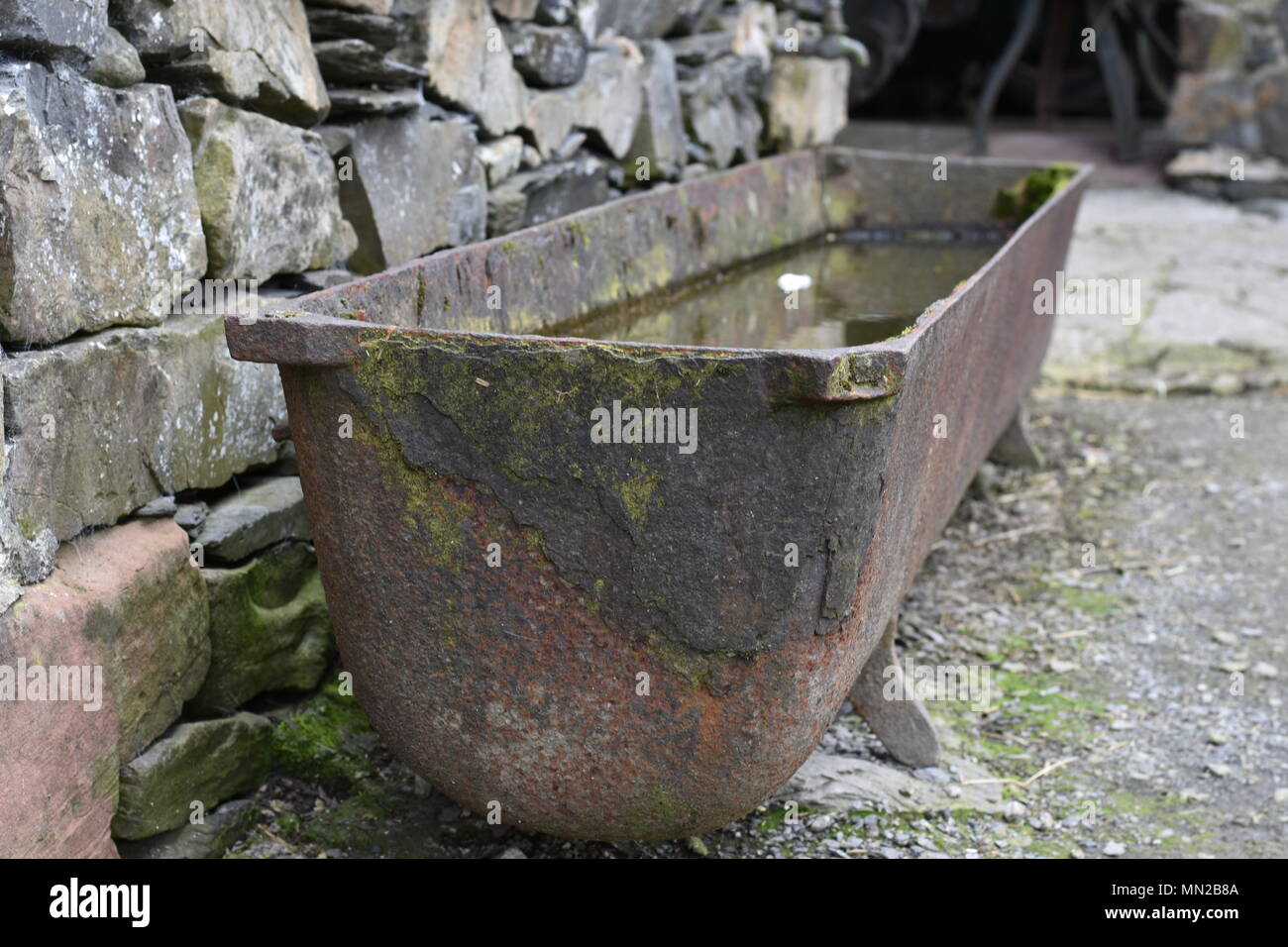 Traditional vintage water trough Stock Photo