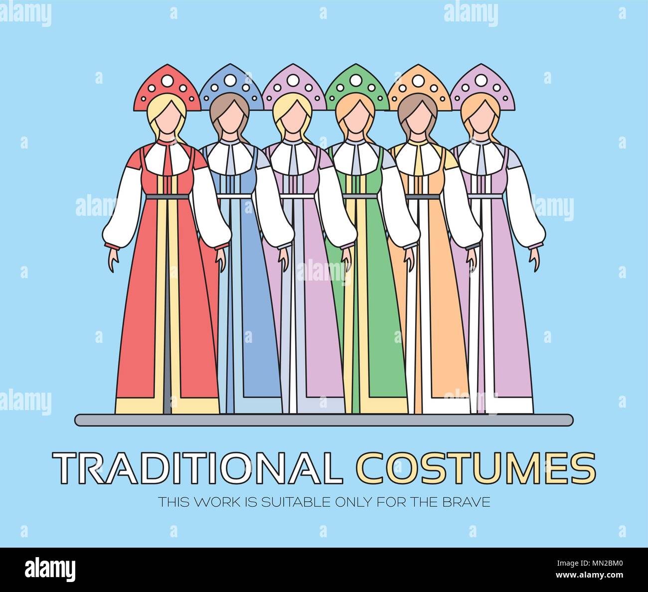 Russian Dresses Stock Vector Images Alamy