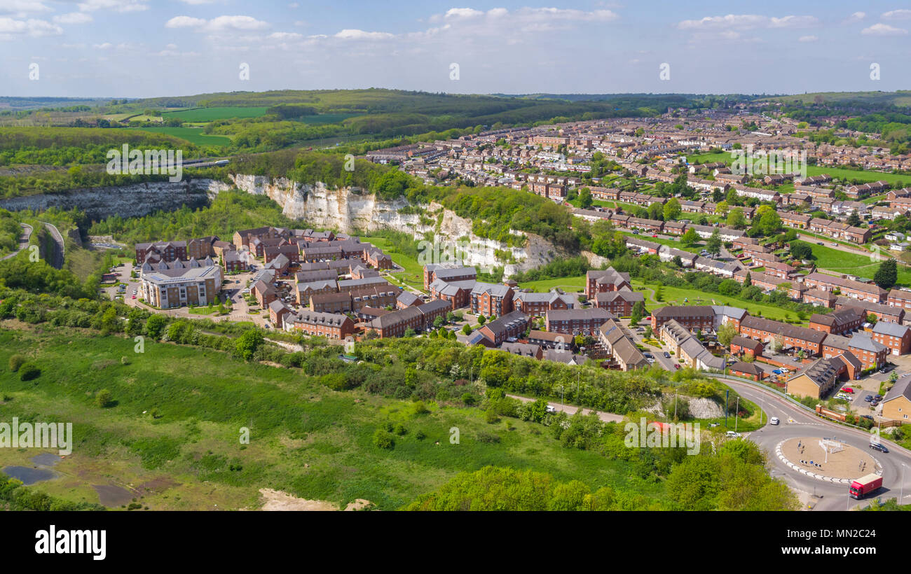 Aerial view of Medway Gate housing estate, Rochester, Kent, UK Stock Photo Alamy