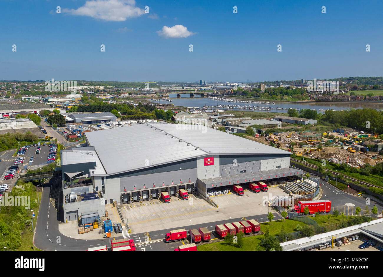 Royal Mail- Medway Mail Centre, Stood, Kent, UK Stock Photo