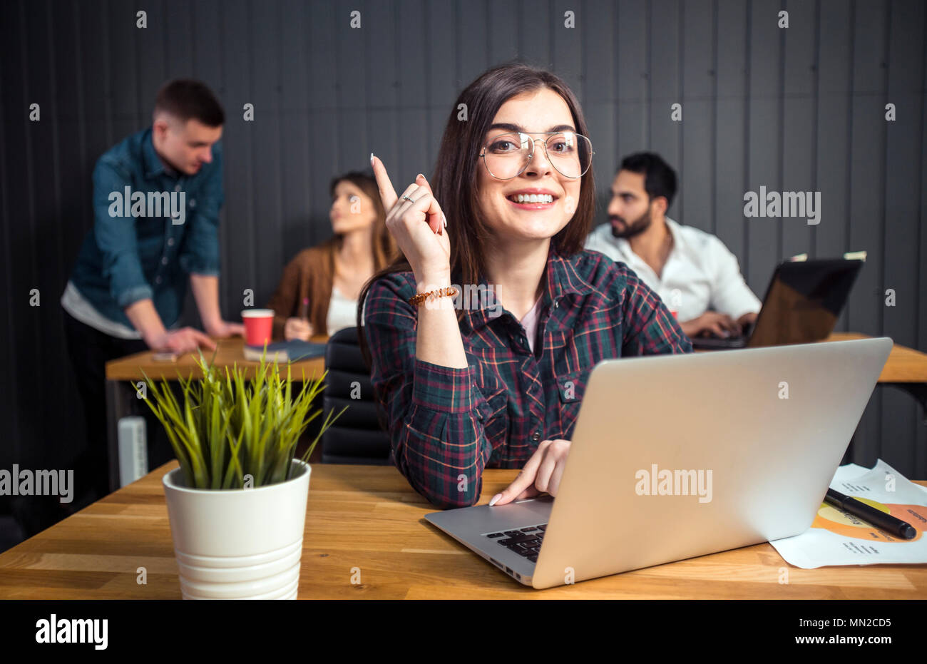 Teamwork architect working using laptop hi-res stock photography and ...