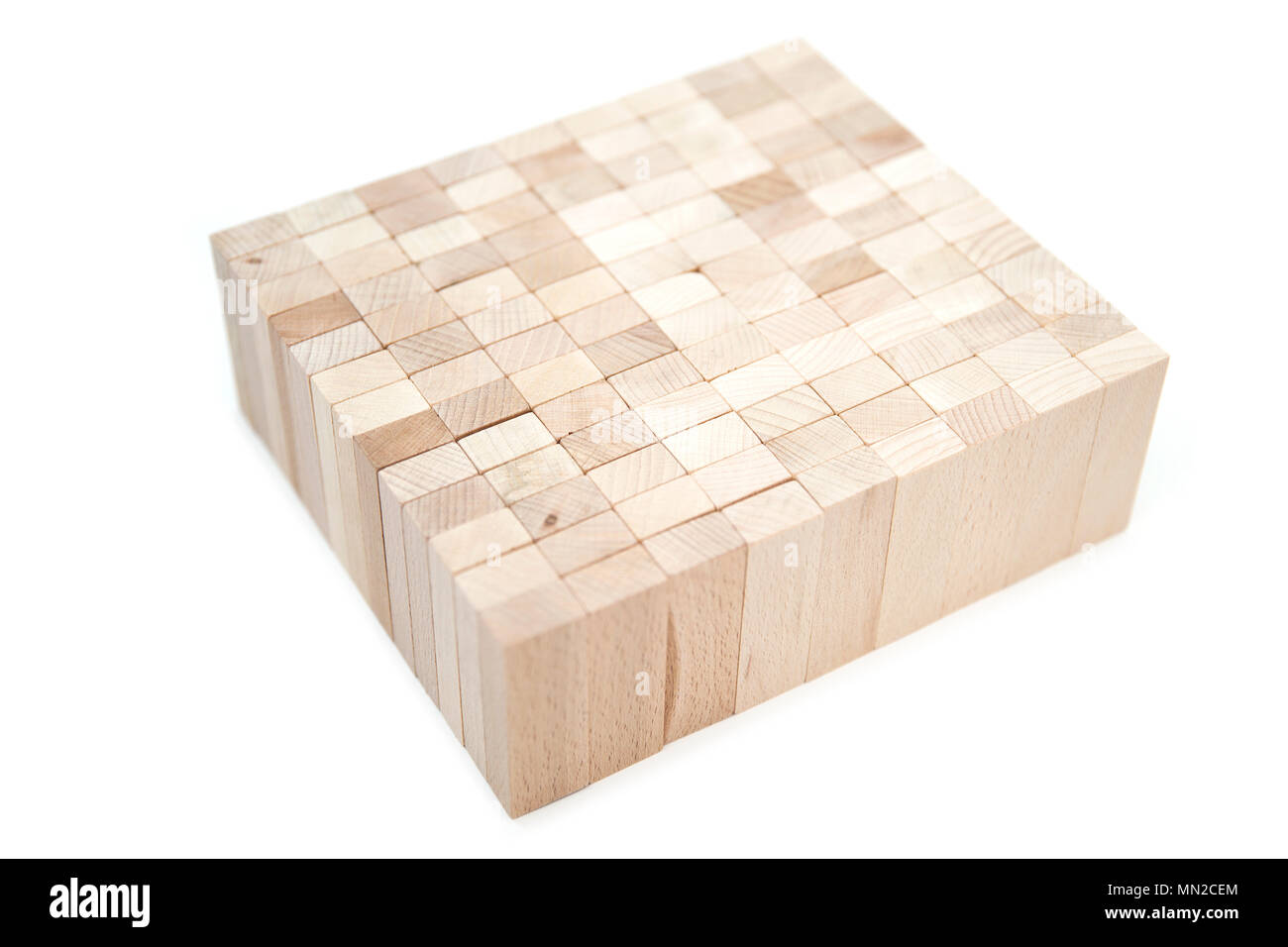 Group of wooden blocks isolated on the white background Stock Photo - Alamy